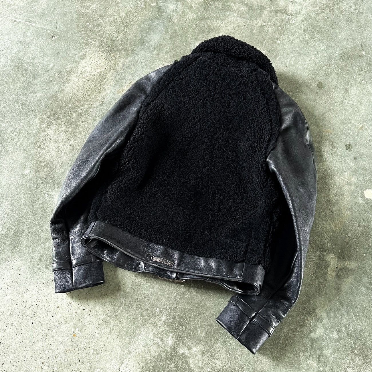 Special Order 1/1 Belted Dagger Sherpa Leather Bomber Jacket