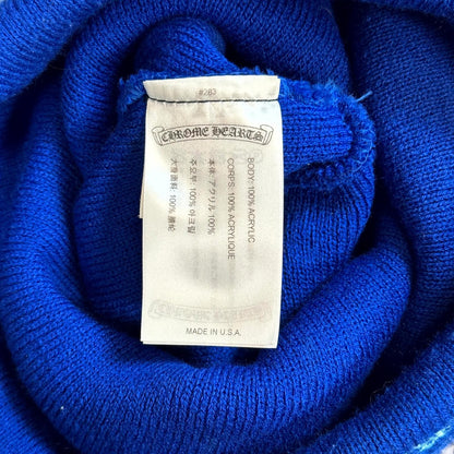 Chrome Hearts Blue Cross Embroidered Beanie