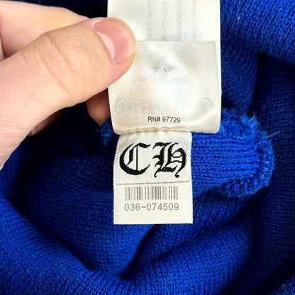 Chrome Hearts Blue Cross Embroidered Beanie