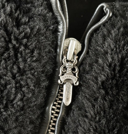 Special Order 1/1 Belted Dagger Sherpa Leather Bomber Jacket