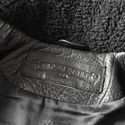 Special Order 1/1 Belted Dagger Sherpa Leather Bomber Jacket